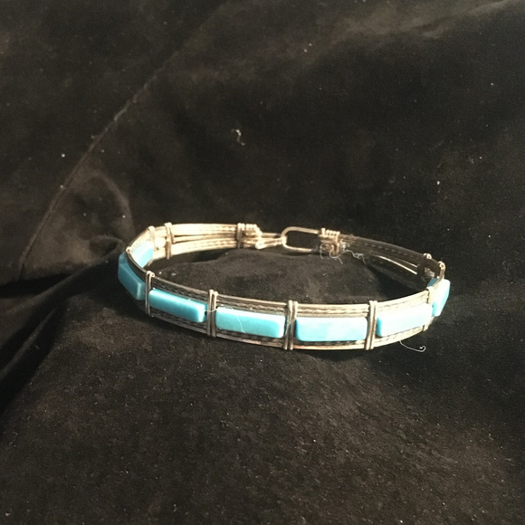 Sterling Silver Turquoise Bracelet - Picture 3 of 3